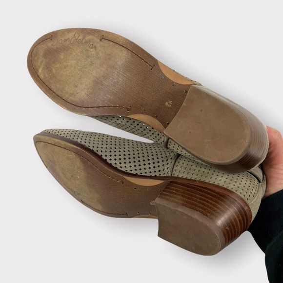 Sam Edelman Paula Perforated Suede Leather Ankle Bootie - Picture 8 of 8